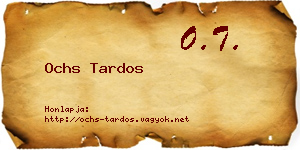 Ochs Tardos névjegykártya